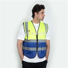 Предпазна светлоотразителна строителна жилетка
